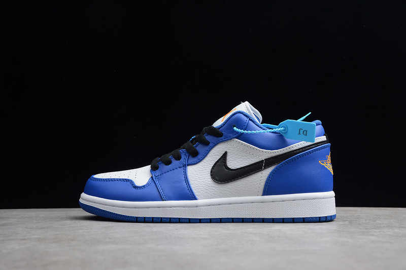 Air Jordan 1 Low Hyper Royal Orange Peel 553558-401