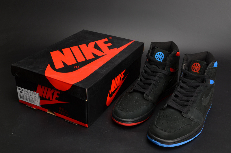Air Jordan 1 Retro High OG “Quai 54”  Black/Italy Blue-University Red mens AH1040-054