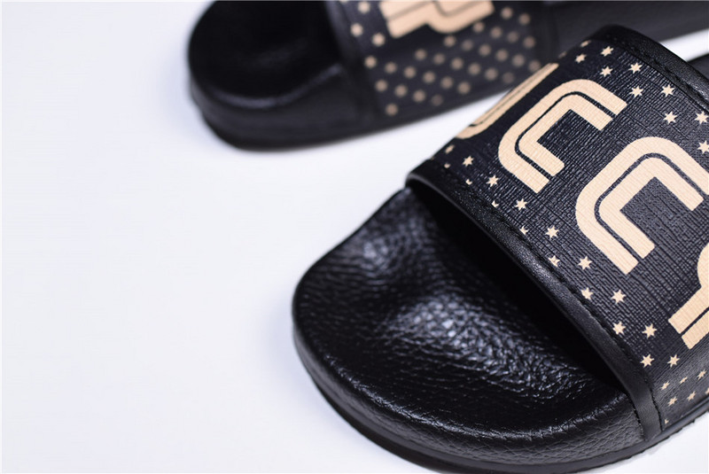 gc black S*p*e canvas guccy print slide