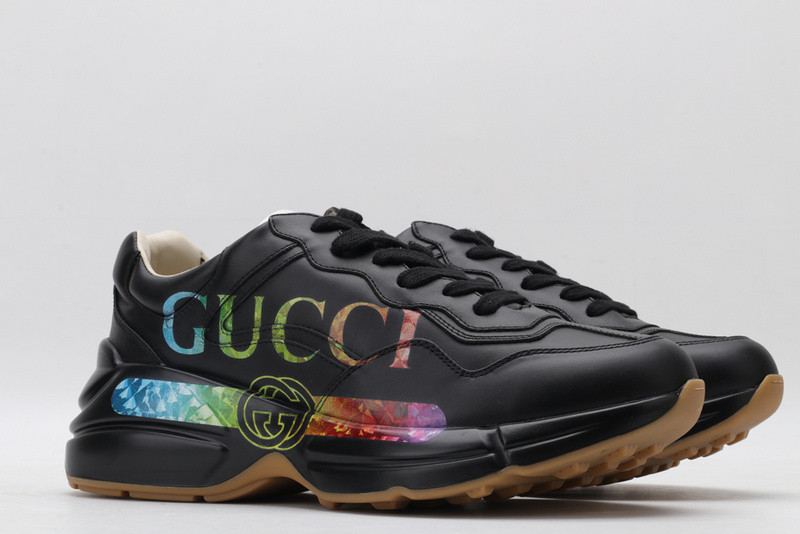 Rhyton Leather Sneaker With GC Logo 552851 DRW00 1000