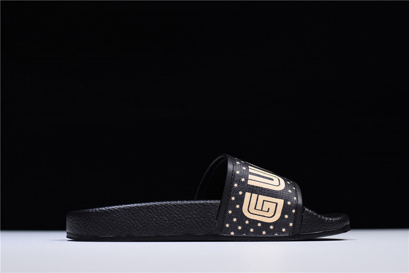 gc black S*p*e canvas guccy print slide