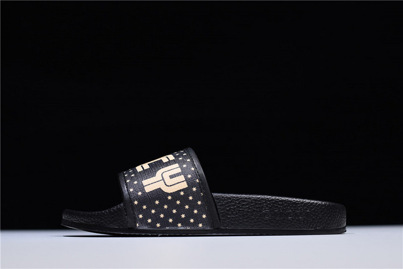 gc black S*p*e canvas guccy print slide