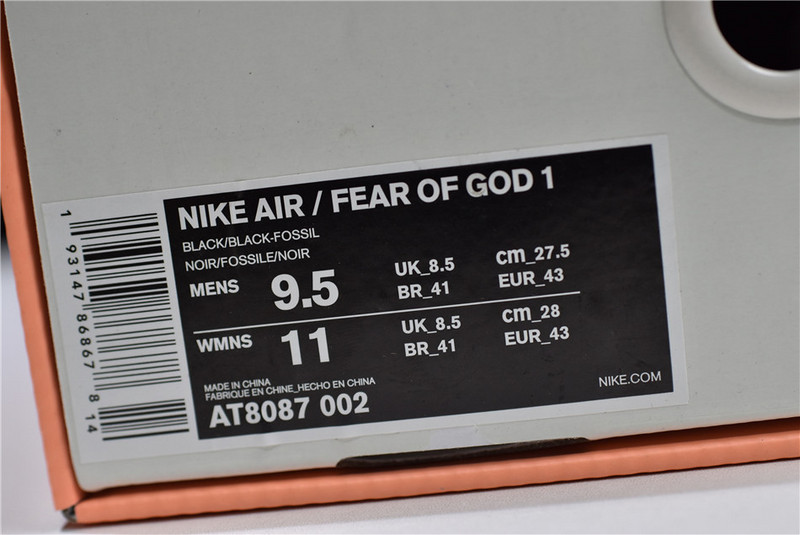 Nike Air Fear of God Raid 180 Black AT8087-002