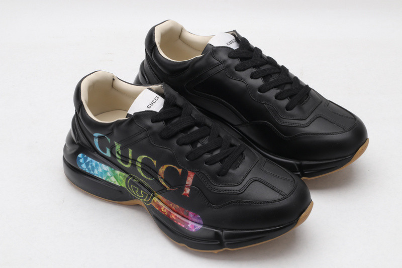 Rhyton Leather Sneaker With GC Logo 552851 DRW00 1000