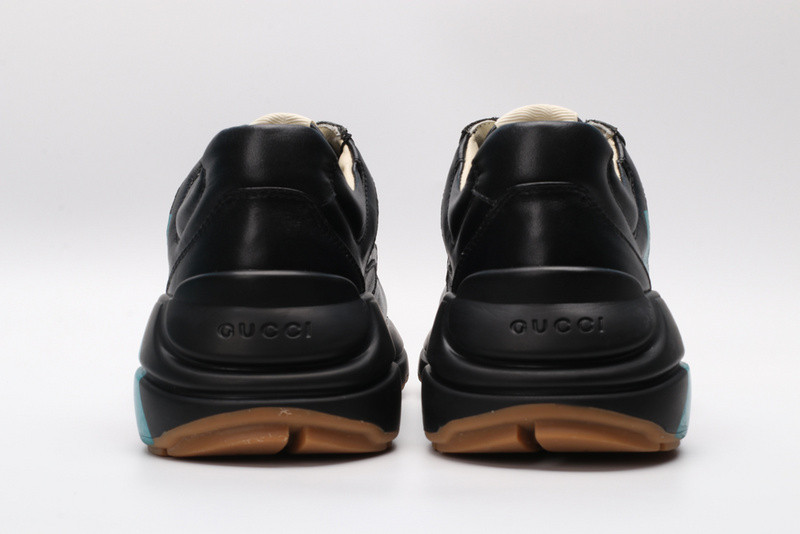 GC Rhyton Web Print Leather Sneaker 523535 DRW00 1000
