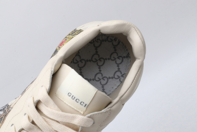 GC Rhyton Leather Sneaker With Tigers 576050 DRW00 9014