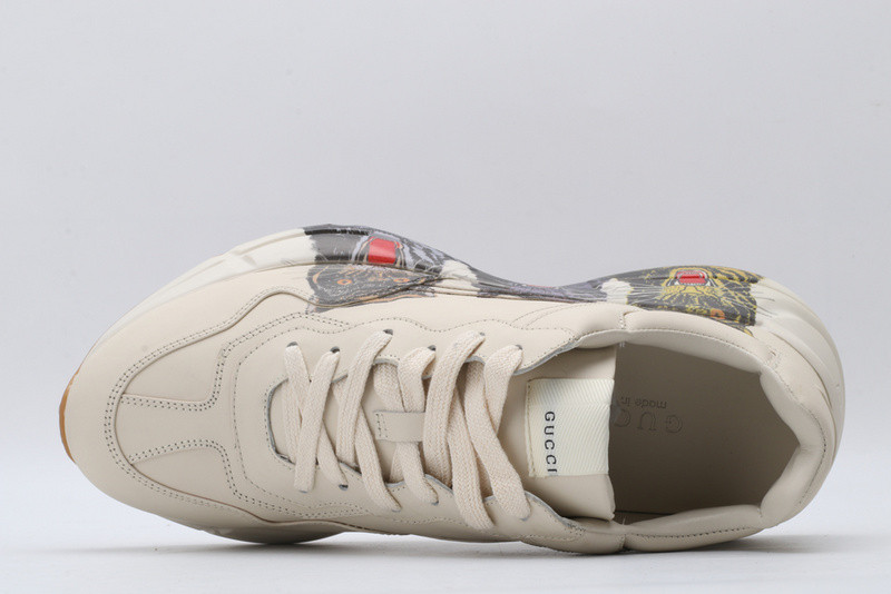 GC Rhyton Leather Sneaker With Tigers 576050 DRW00 9014