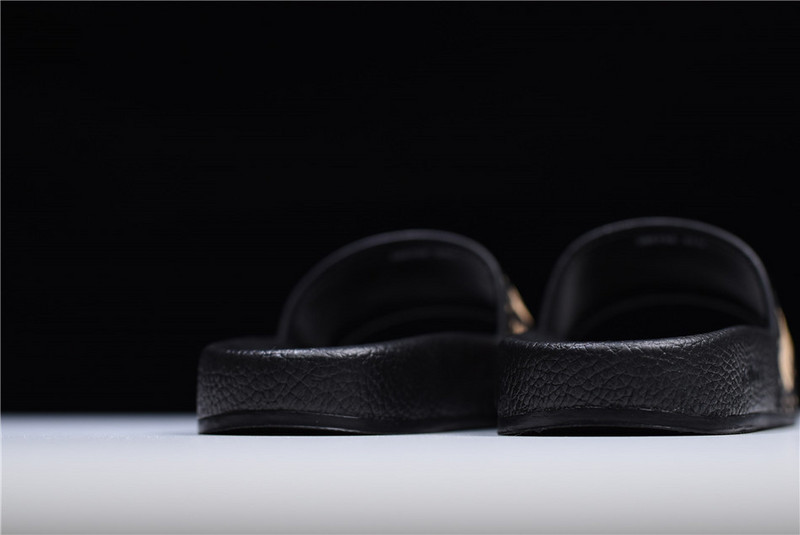 gc black S*p*e canvas guccy print slide