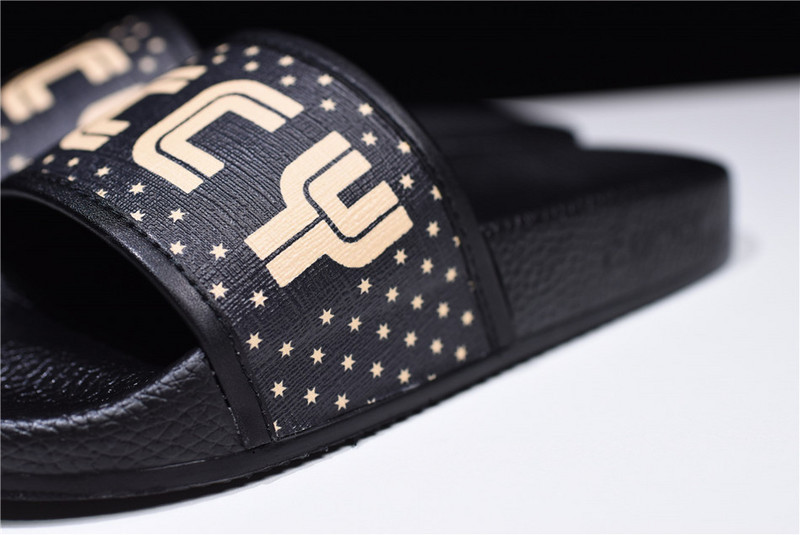 gc black S*p*e canvas guccy print slide