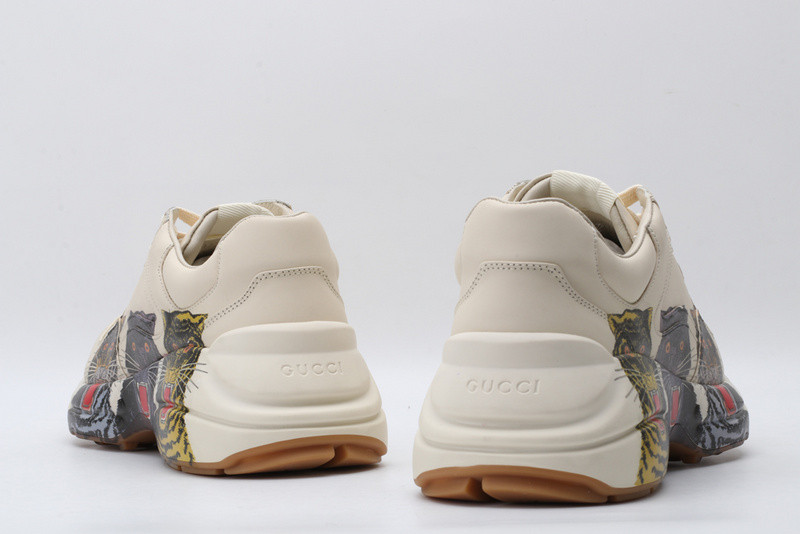 GC Rhyton Leather Sneaker With Tigers 576050 DRW00 9014
