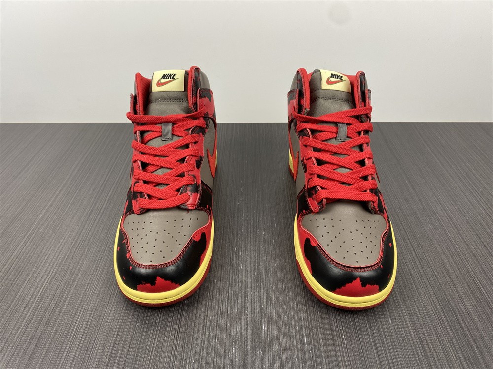 Nike Dunk High 1985 “Red Acid Wash” DD9404-600
