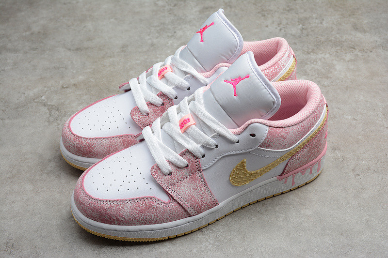 Air Jordan 1 Low GS “Paint Drip” CW7104-601