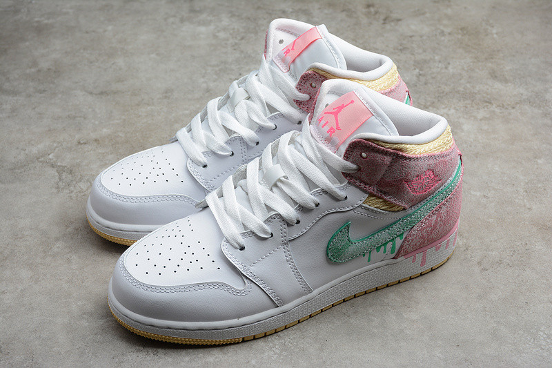 Air Jordan 1 Mid GS “Paint Drip” DD1666-100