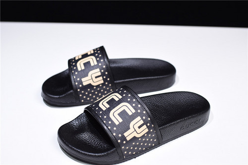 gc black S*p*e canvas guccy print slide