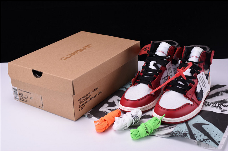 OFF WHITE Air Jordan 1 Retro Chicago The Ten AA3834-101