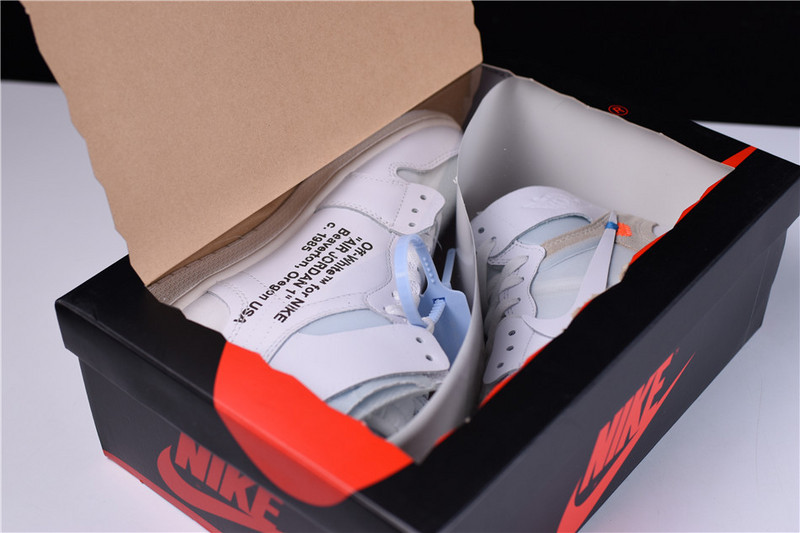 OFF WHITE Air Jordan 1 Retro High White AQ0818-100