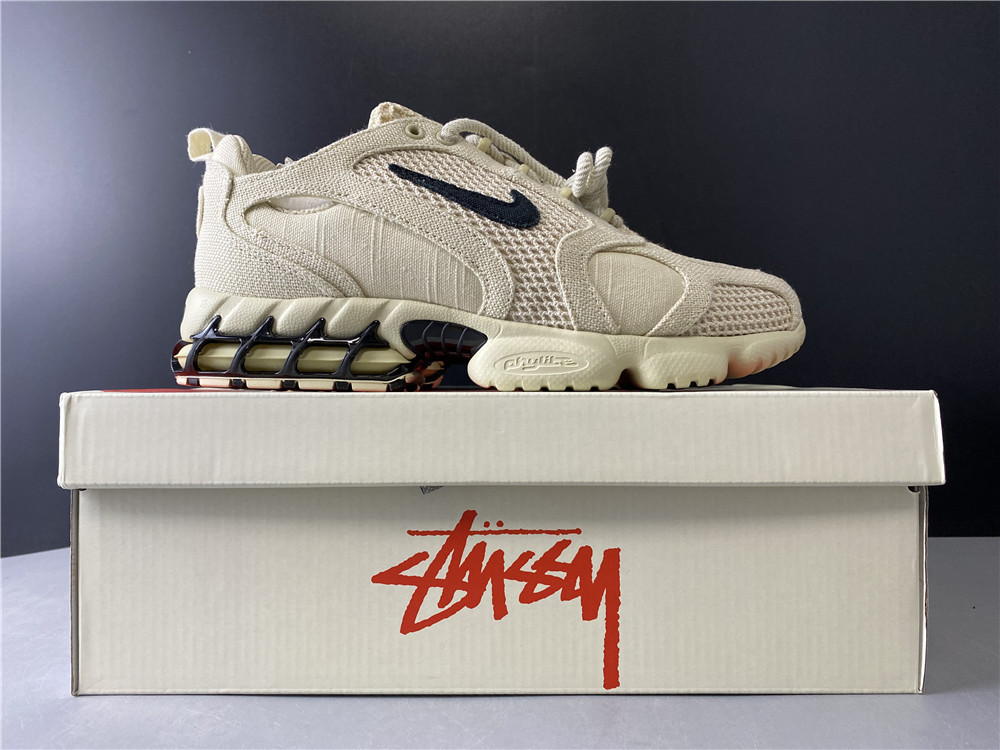 Stussy x Nike Air Zoom Spiridon Cage 2 Fossil CQ5486-200