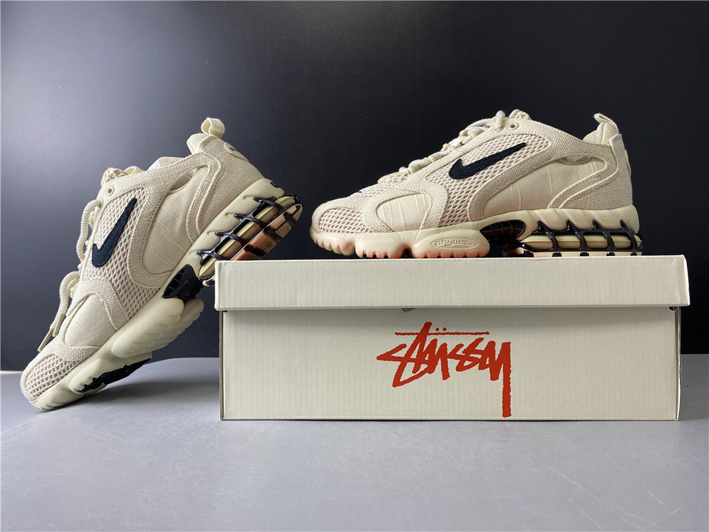 Stussy x Nike Air Zoom Spiridon Cage 2 Fossil CQ5486-200